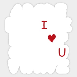 Alphabet I Love You , Valentine's Day Sticker